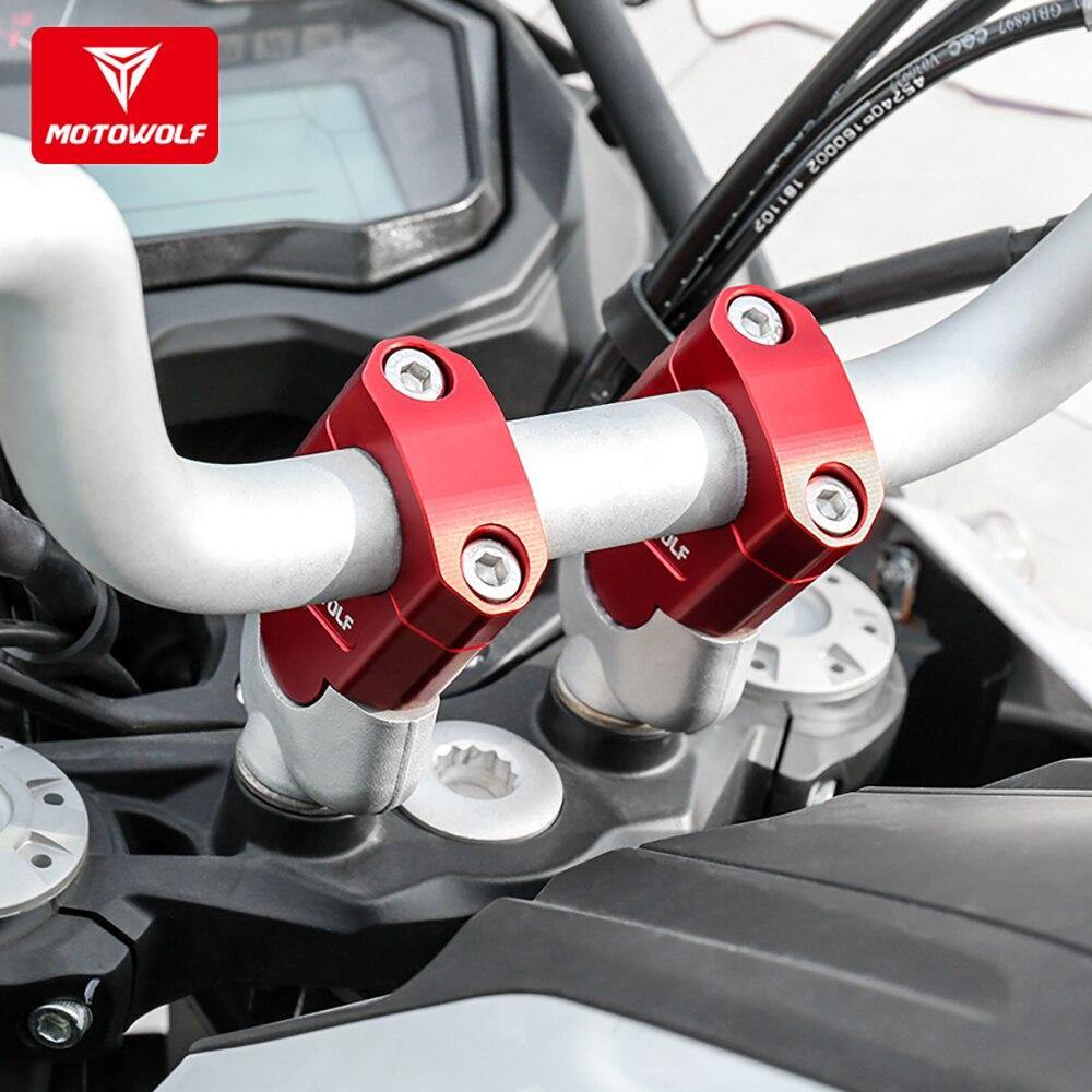 Motorcycle 22/28mm Handlebar Heightening Riser Bar Clamp Mount for Kawasaki Suzuki Honda KTM Triumph Ducati Yamaha MT25 MT03 TDM -  Motowolf