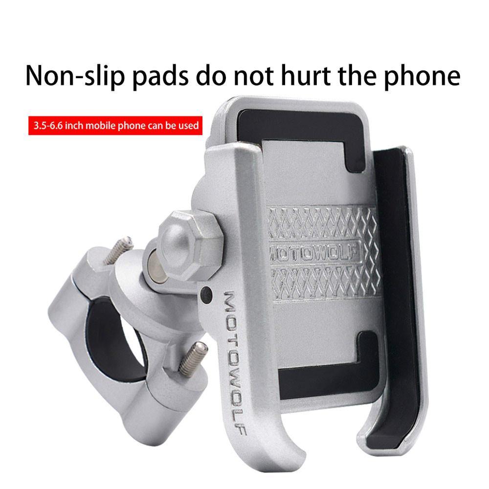 Motowolf Motorcycle Phone Holder With USB Power Charger Mobile Cell Phone Mount Motorbike Mountain Bike Holder Moto Accessories -  Motowolf